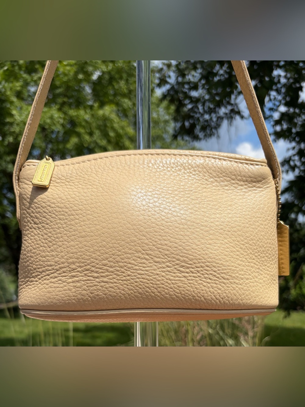 Vintage COACH Sonoma Small Zip Cream Leather Crossbody Bag 4918 EUC - Picture 5 of 17